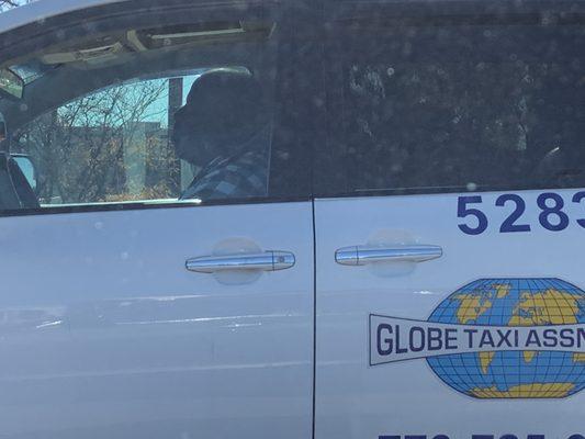 This is the driver that cut me off. Number 5283 for globe taxi. He should be fired