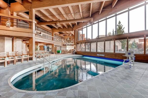 Main pool area with indoor/outdoor pool.