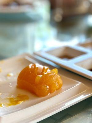 Mango dessert - the pig shape is adorable