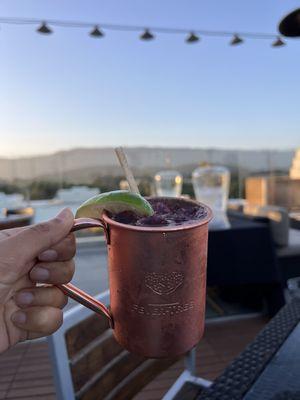 blackberry mezcal mule