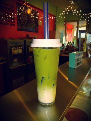 Jade Emperor - Matcha au lait with grass jelly topping