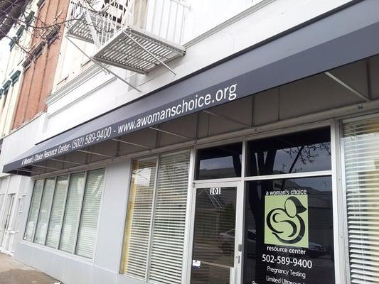 Entrance to A Woman's Choice Resource Center on West Market Street