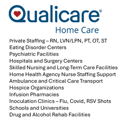 We do private nursing and therapist staffing!