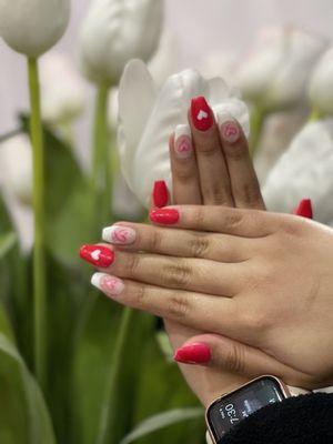 Valentines nails