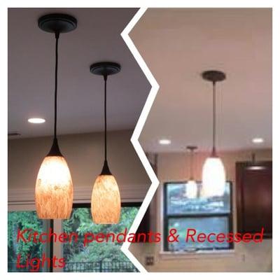 Kitchen pendants & recessed lighting