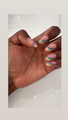 Rainbow liquid gel