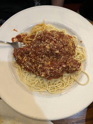 Spaghetti with meatballs