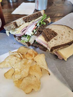 "The Lauren" - cute names for all their sandwiches  Rosemary sundried tomato ham with havarti cheese