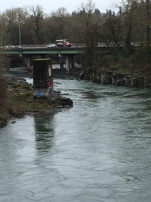 View from bridge towards 205