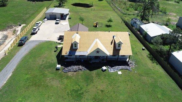 New roof by Eldridge Roofing (before shot)