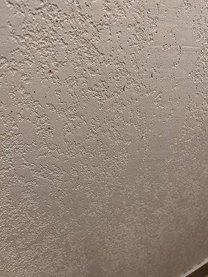 Blood splatter on the wall