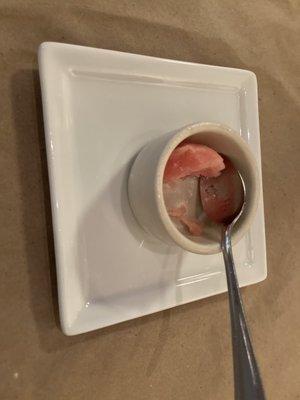 Watermelon and jalapeño sorbet