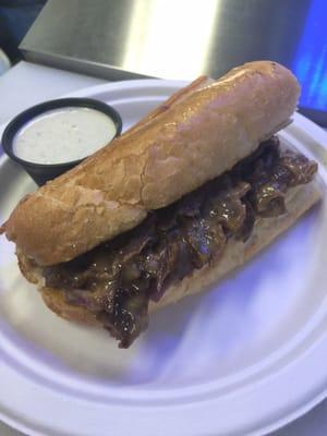 Jammin Jalapeño Sauce with this ribeye steak philly is magic.