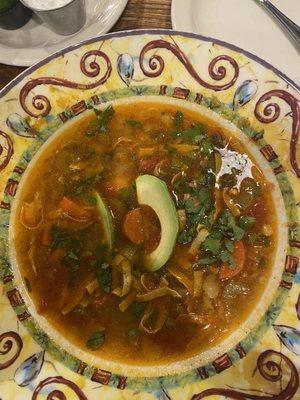 Bowl or tortilla soup