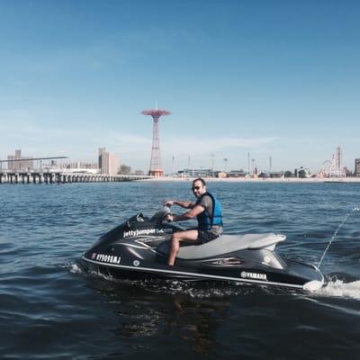 Awesome jet skiing at coney island