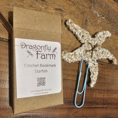 A starfish bookmark from their tiny art machine.