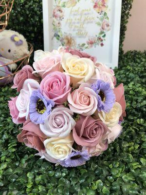 wedding bridel soap flower bouquet