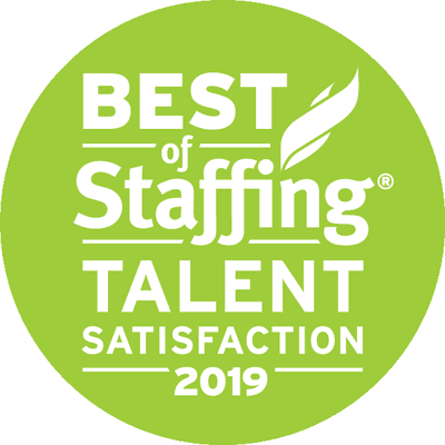 We were voted Best of Staffing for Talent Satisfaction in 2019.