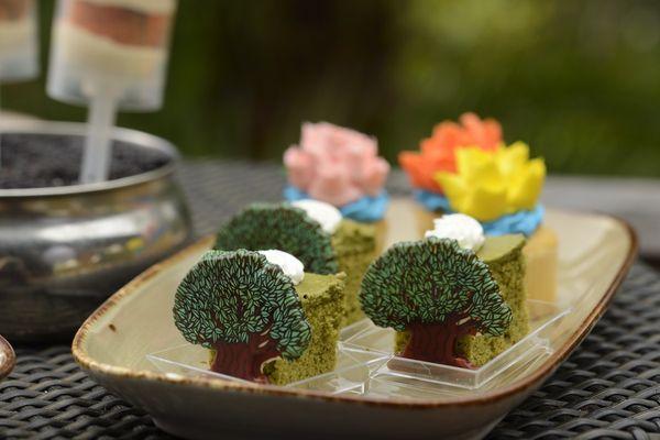 Tree of Life cakes from Rivers of Light Dessert Party at Disney's Animal Kingdom