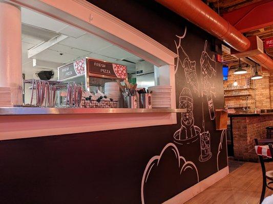 View of the kitchen prep area