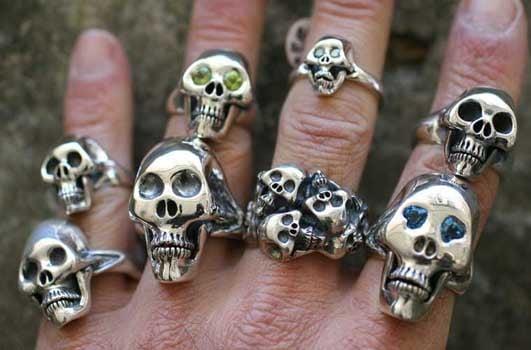 Scull Ring Collection ,Silver