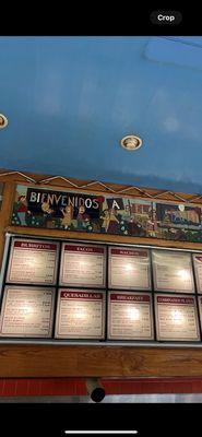 The art mural and menu combo