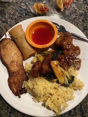 8. Teriyaki Chicken 2. Spring Roll S1. General Tso's Chicken Specialty S20. Sesame Chicken Specialty Plain Fried Rice