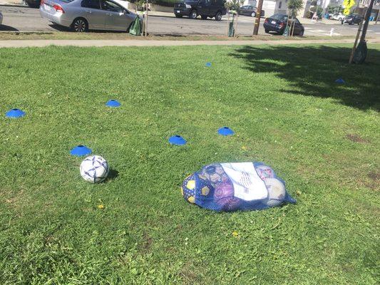 Soccer balls & cones