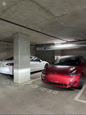 This car been parking at different residential spot using other ppl's charging outlet yet management done nothing about it.