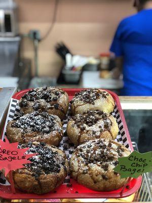 Oreo bagels & chocolate chip bagels