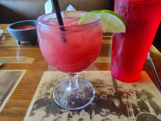 Small wildberry flavored Margarita on the rocks