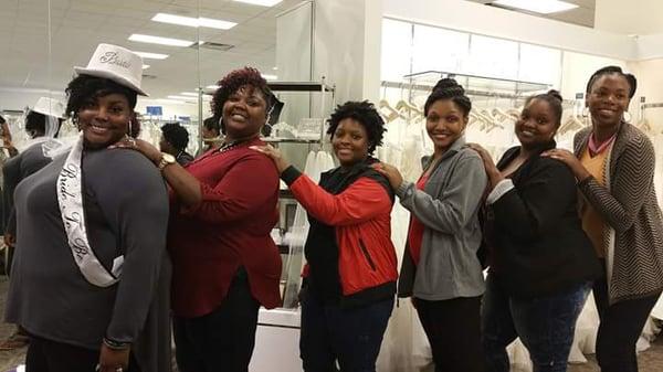 David's Bridal... Bride and some of the bridal party..She said yes to the dress