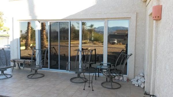 Advanced Glass Coatings installed HanitaTek Optitune 15 to this patio. This install has 80% heat rejection...