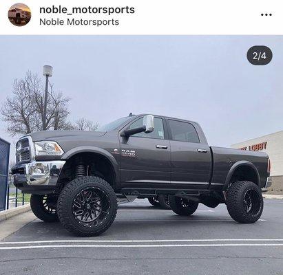 Mcgaughys Lift- 22x14 Fuel Fury Wheels-Dodge 2500 Lifted