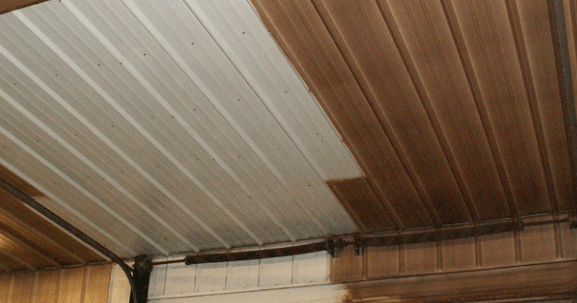 Ceiling cleaning: remove buildup and stains