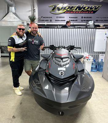 Jelley and I after my purchase of my Sea-doo GTR-X 300