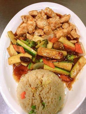 Hibachi chicken lunch special