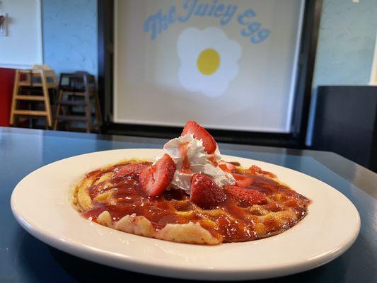 Strawberry shortcake waffle