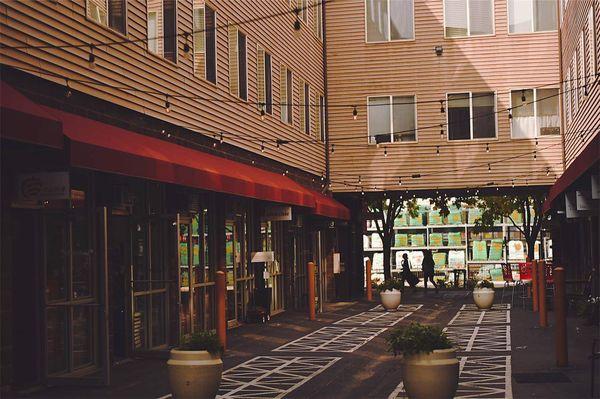 The interior courtyard