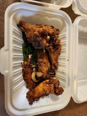 Salt and pepper chicken wings