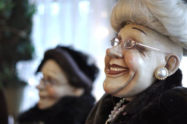 These lovely ladies sit in the parlor, enjoying the view.