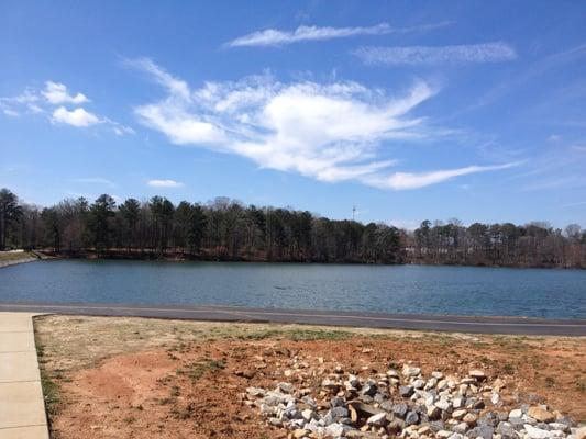 view from the parking lot at the start of the trail