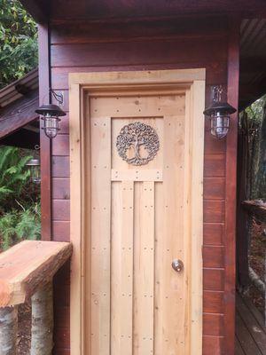 Custom Door built on site.