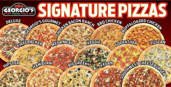 Georgio's Signature Pizzas