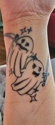 This is Keris and Eris my little protective ghosties from violent death and chaos