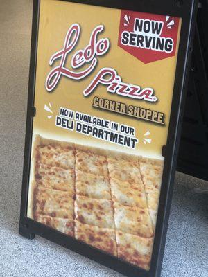 Now serving Ledo Pizza Cold, or ready to eat.  Competing with the restaurant less then  2 miles up the road.,