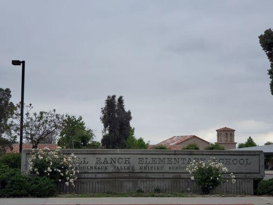 Sign in front of the school