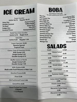 New owners.. mom and pop. Updated menu! Our ice cream is from Loards! Definitely give a sundae a try