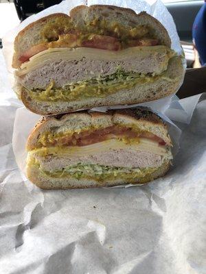 Great sandwich this is #9 on there board Turkey lettuce tomato cheese honey mustard absolutely fantastic and look at the portion