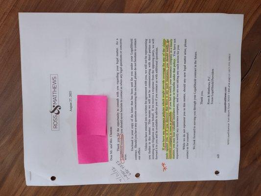 Discovery Documents received by Court Order. Attorney Addison knew I could file against their Homeowners Personal Liability Ryder.